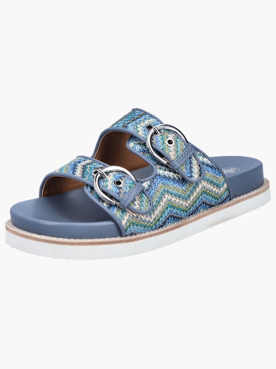 Rieker Damen Pantoletten Blau 136480 2