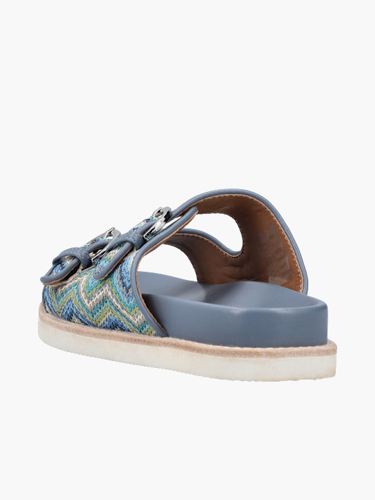 Rieker Damen Pantoletten Blau 136480 3