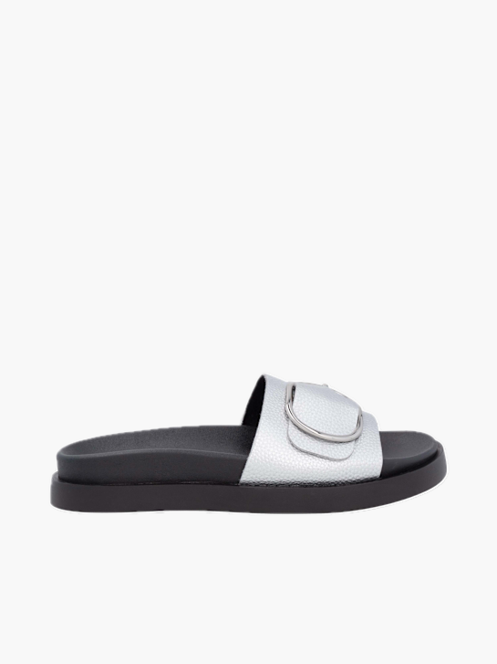 Rieker Damen Pantoletten Silber 136554 1