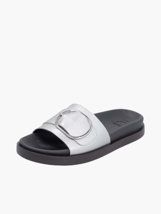 Rieker Damen Pantoletten Silber 136554 2