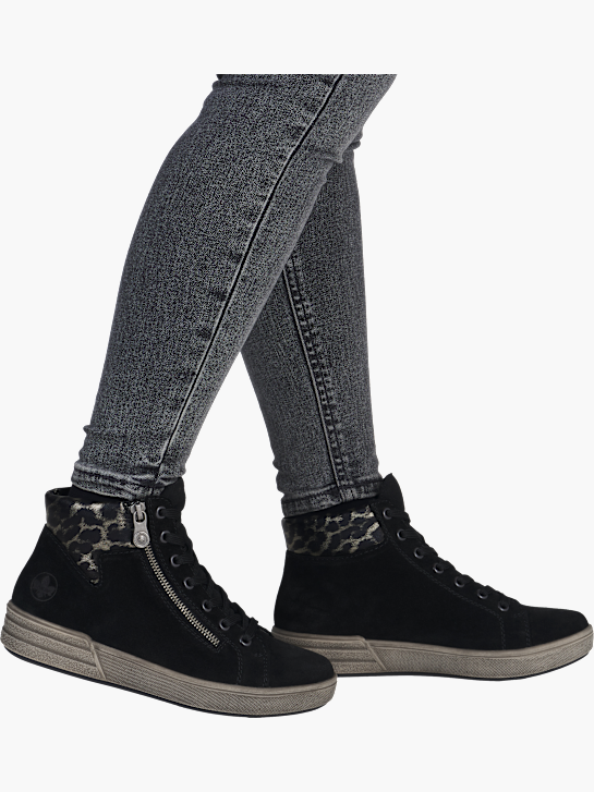 Rieker Damen Sneaker High Schwarz 142057 4