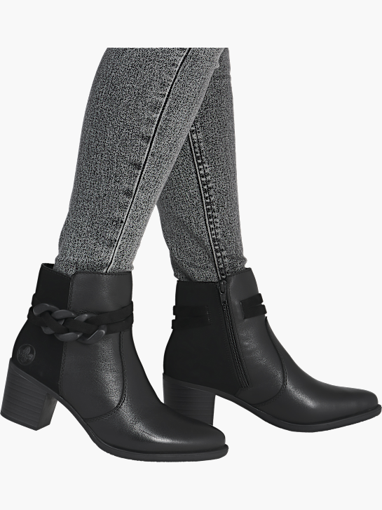 Rieker Damen Stiefeletten Schwarz 142082 4