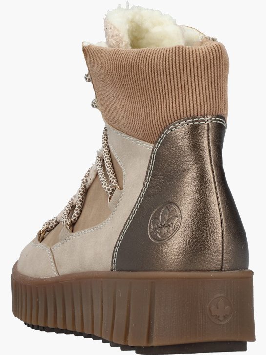 Rieker Damen Schnürstiefel Beige 142096 4