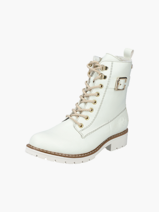 Rieker Damen Schnürstiefel Weiß 136689 2