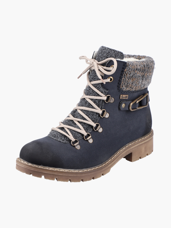 Rieker Damen Schnürstiefel Blau 136691 2
