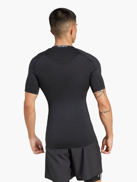 adidas TECHFIT Compression Training 3-Streifen T-Shirt Schwarz 141389 3