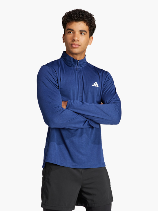 adidas Train Essentials Training 1/4-Zip Longsleeve Blau 141301 2