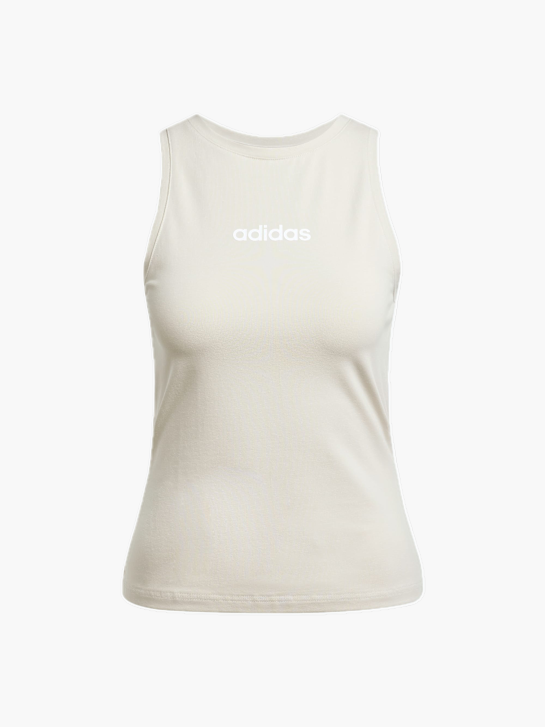adidas Essentials Linear Slim Cotton Tanktop Beige 132557 1