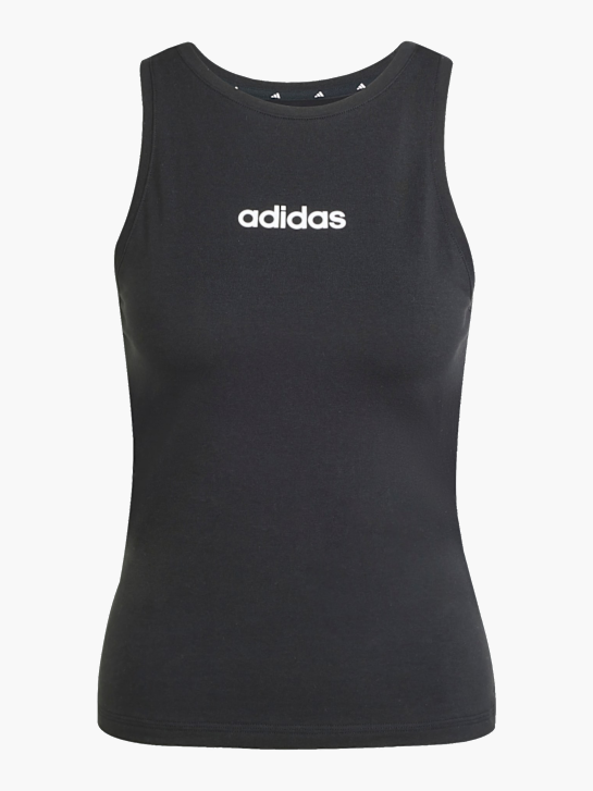 adidas Essentials Linear Slim Cotton Tanktop Schwarz 142737 1