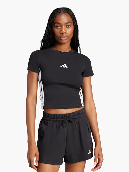 adidas Essentials 3-Streifen Slim Baby T-Shirt Schwarz 142764 2