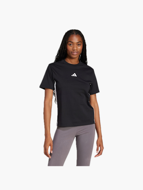 adidas Essentials 3-Streifen Cotton T-Shirt Schwarz 132593 2