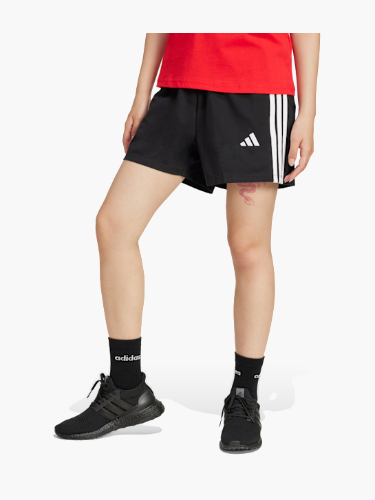 adidas Essentials 3-Streifen Cotton Shorts Schwarz 142757 2