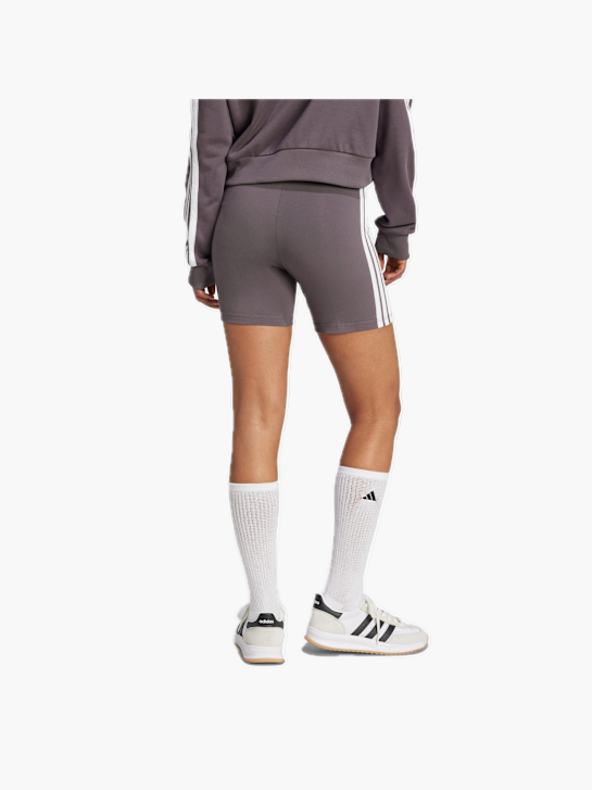 adidas Essentials 3-Streifen High Waisted kurze Leggings Grau 132592 3