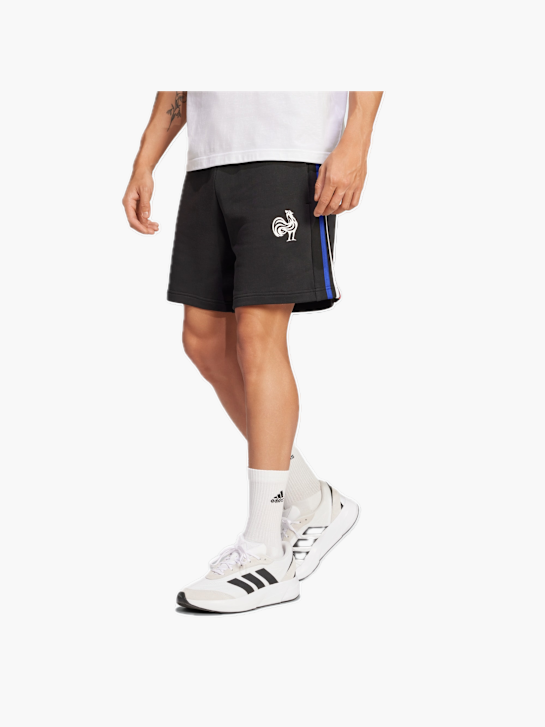 adidas Frankreich Essentials 3-Streifen French Terry Shorts Schwarz 132257 2