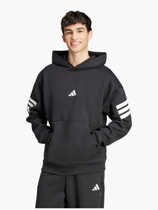 adidas Future Icons 3-Streifen Hoodie Schwarz 142431 2