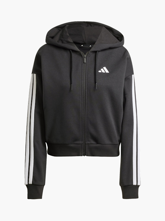 adidas Essentials 3-Streifen French Terry Kapuzenjacke Schwarz 142753 1