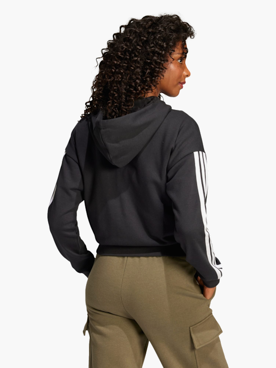 adidas Essentials 3-Streifen French Terry Kapuzenjacke Schwarz 142753 3
