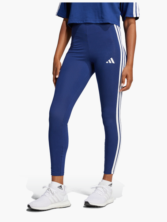 adidas Essentials 3-Streifen Cotton Leggings Blau 142754 2