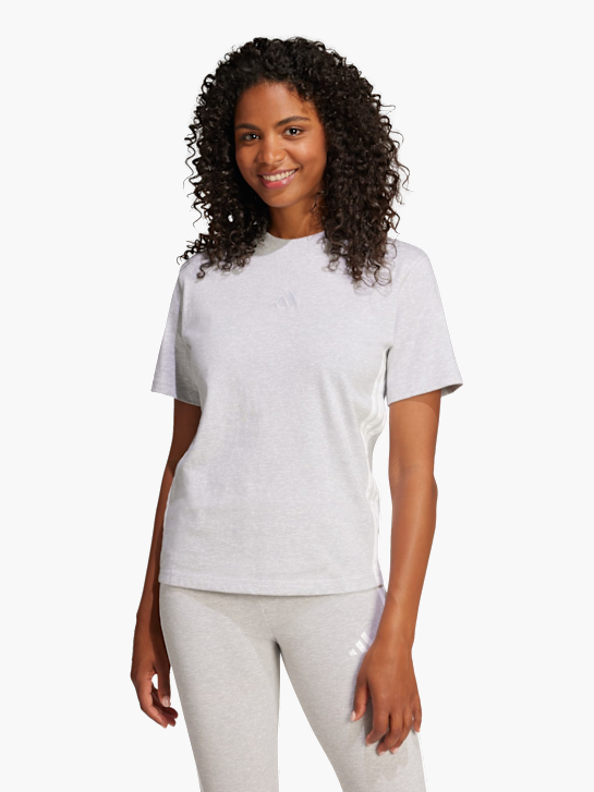 adidas Essentials 3-Streifen Cotton T-Shirt Grau 142762 2