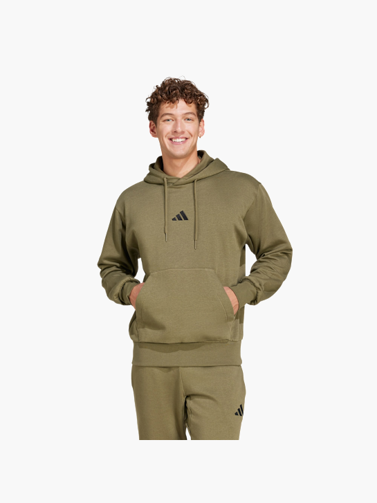 adidas Essentials Feelcozy Hoodie Olive 156438 2