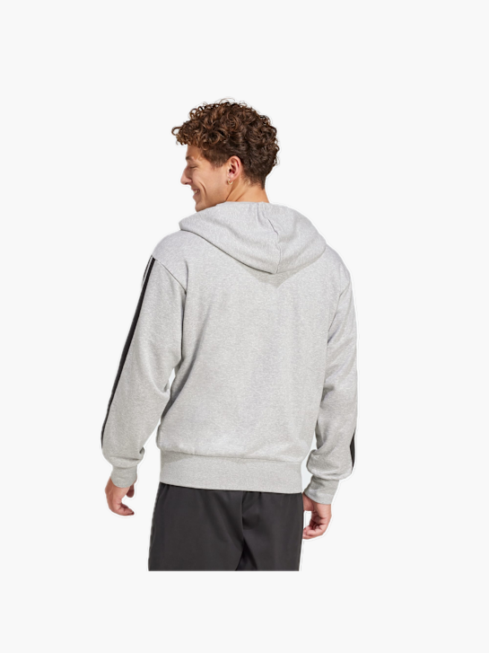 adidas Essentials 3-Streifen French Terry Kapuzenjacke Grau 132452 3