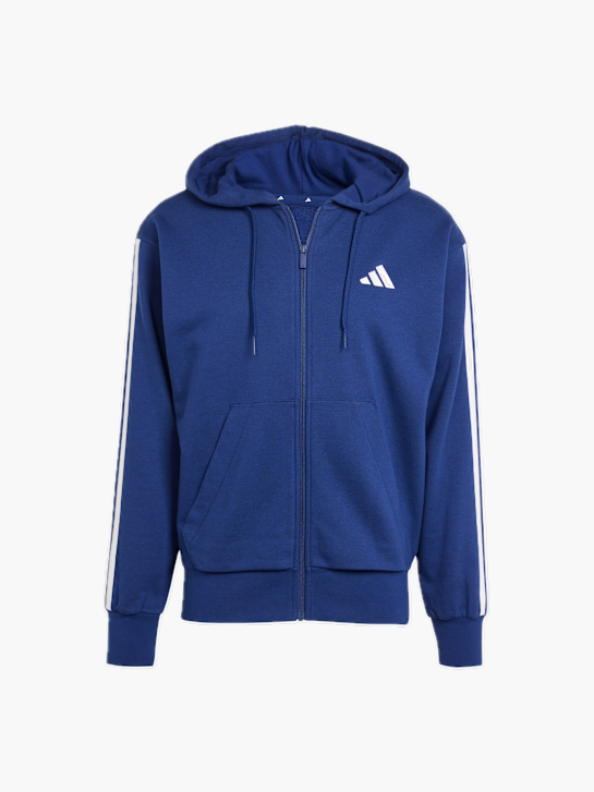adidas Essentials 3-Streifen French Terry Kapuzenjacke Blau 132453 1