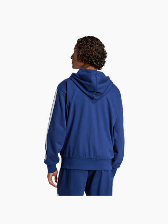 adidas Essentials 3-Streifen French Terry Kapuzenjacke Blau 132453 3