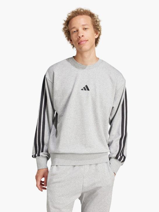 adidas Essentials 3-Streifen French Terry Sweatshirt Grau 142643 2