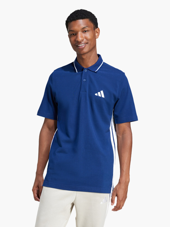 adidas Essentials 3-Streifen Piqué Poloshirt Blau 142645 2