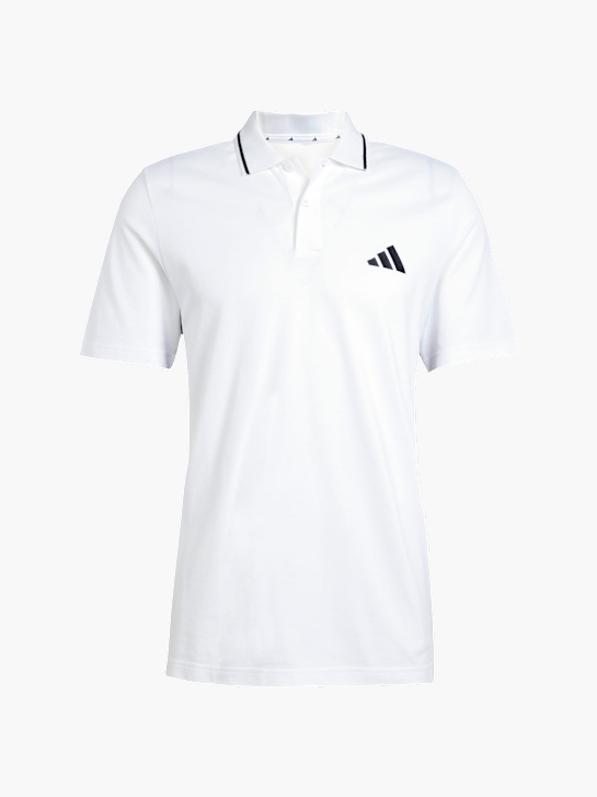 adidas Essentials 3-Streifen Piqué Poloshirt Weiß 142646 1
