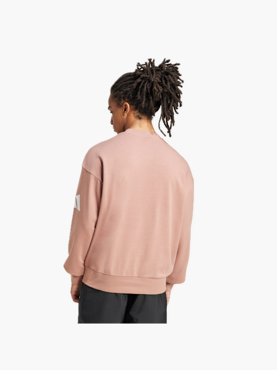 adidas Essentials Loose Fit 3 Bar Logo Sweatshirt Pink 132296 3