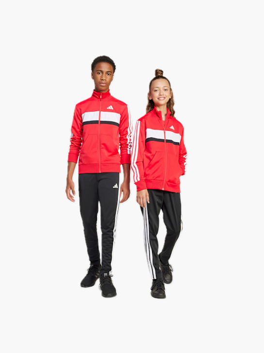 adidas Seasonal Essentials Tiberio 3-Streifen Tricot Kids Trainingsanzug Rot 132211 2