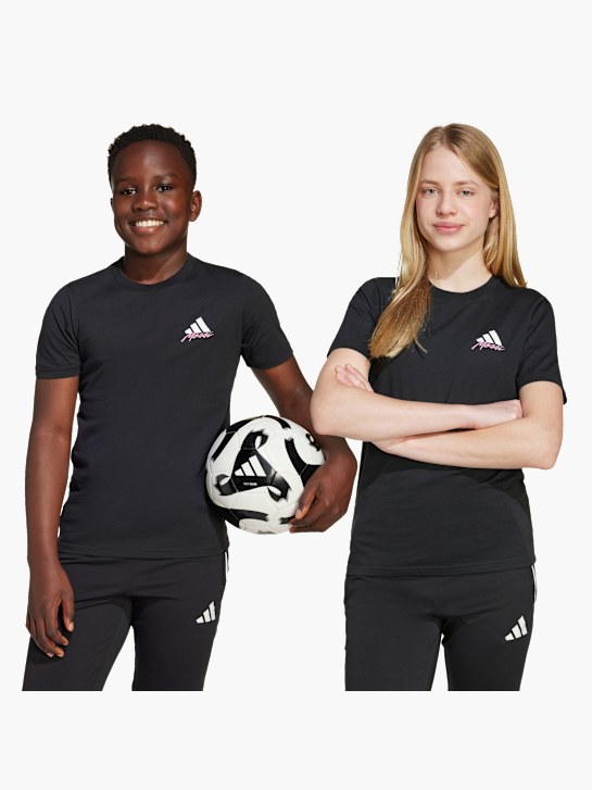 adidas Messi Icon Graphic Kids T-Shirt Schwarz 141530 2