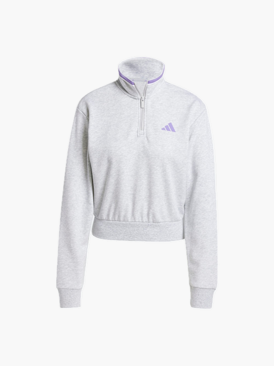 adidas Essentials Color Pop French Terry Crop Quarter-Zip Originals Jacke Grau 132676 1