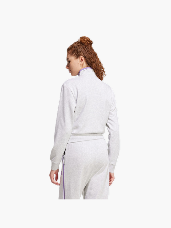 adidas Essentials Color Pop French Terry Crop Quarter-Zip Originals Jacke Grau 132676 3