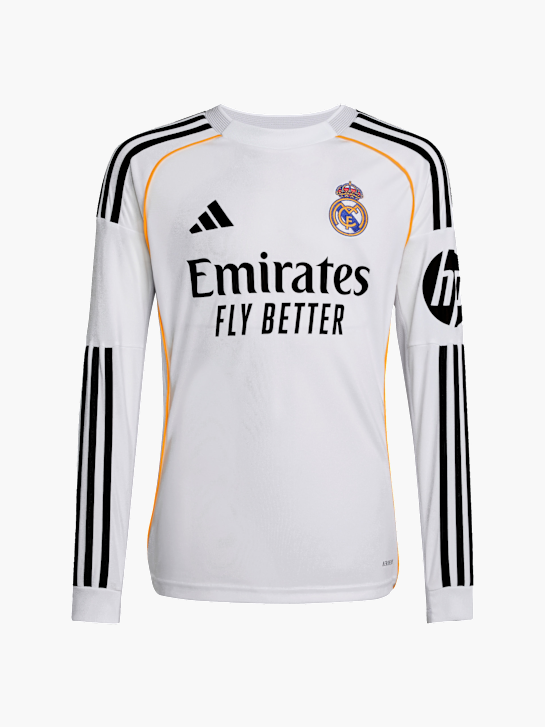 adidas Real Madrid 25/26 Long Sleeve Kids Heimtrikot Weiß 142364 1