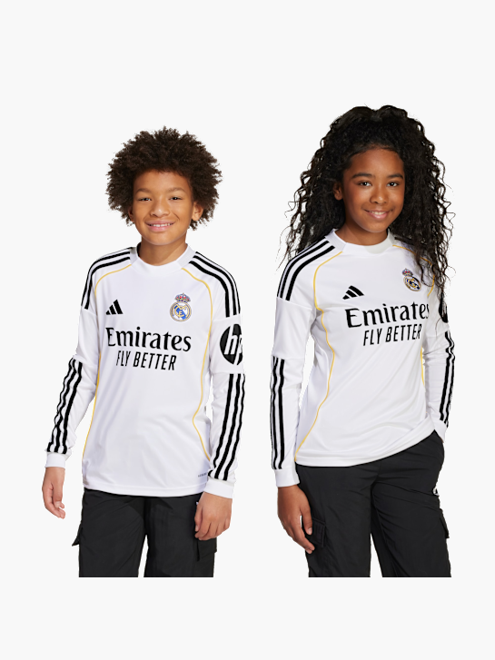 adidas Real Madrid 25/26 Long Sleeve Kids Heimtrikot Weiß 142364 3