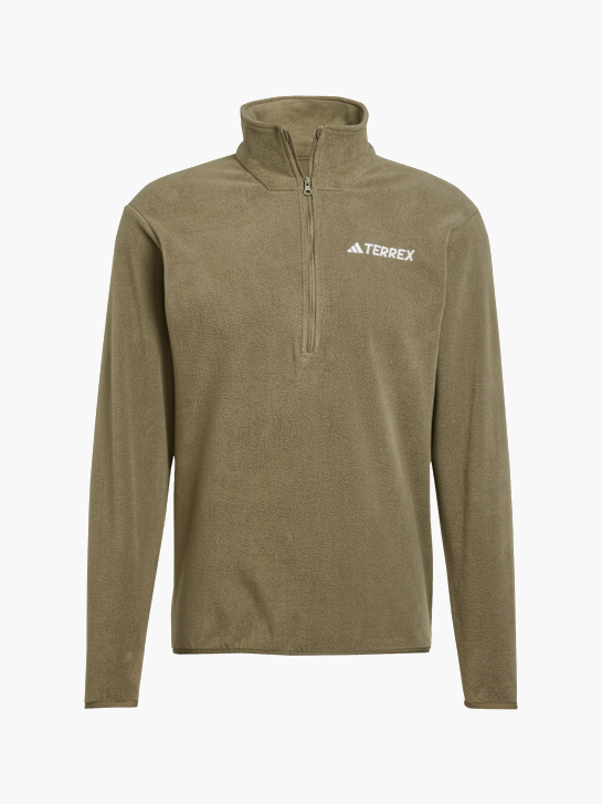 adidas Multi Essentials 1/2 Zip Fleeceoberteil Olive 142558 1