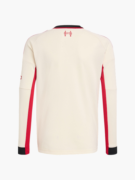 adidas Liverpool FC 25/26 Langärmeliges Auswärtstrikot für Kinder Weiß 141547 2