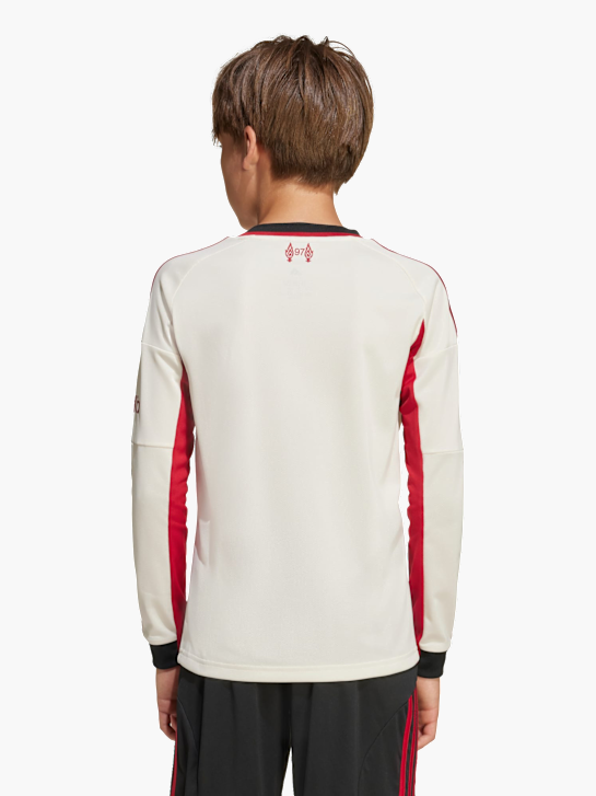 adidas Liverpool FC 25/26 Langärmeliges Auswärtstrikot für Kinder Weiß 141547 4