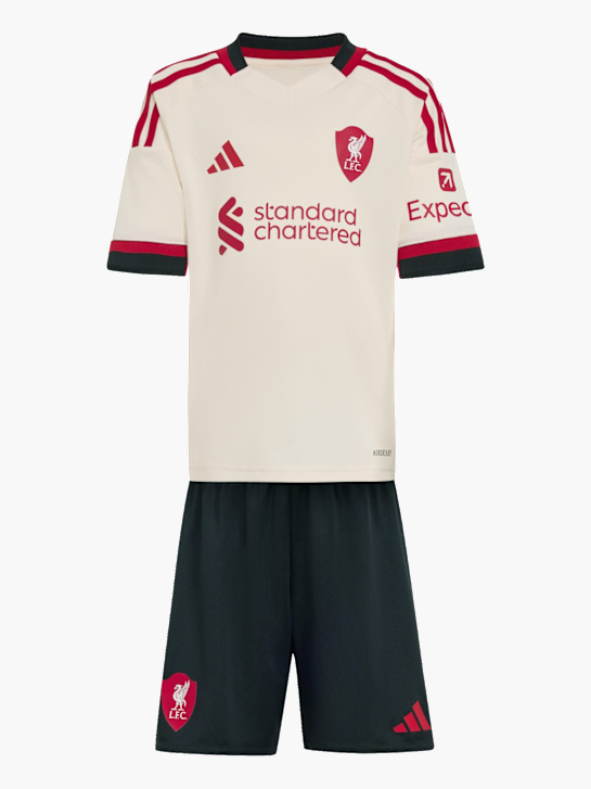 adidas Liverpool FC 25/26 Mini-Auswärtsausrüstung für Kinder Weiß 141548 1