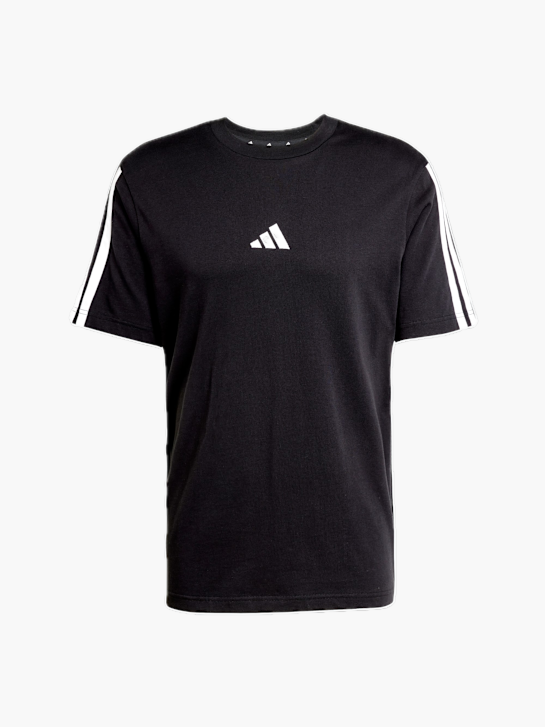 adidas Essentials 3-Streifen Single Jersey T-Shirt Schwarz 131994 1