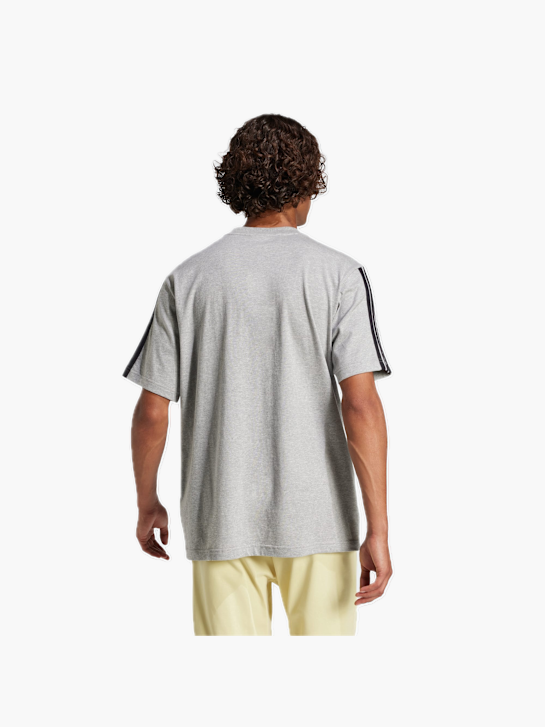 adidas Essentials 3-Streifen Single Jersey T-Shirt Grau 131995 3