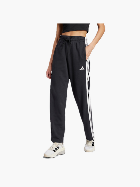 adidas Essentials 3-Streifen Open Hem French Terry Hose Schwarz