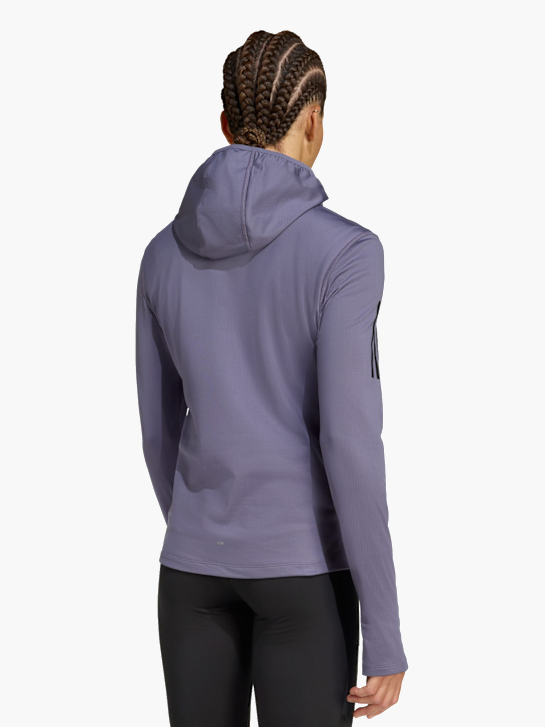 adidas Own The Run Winterized Hoodie mit halbem Reißverschluss Lila 142471 3