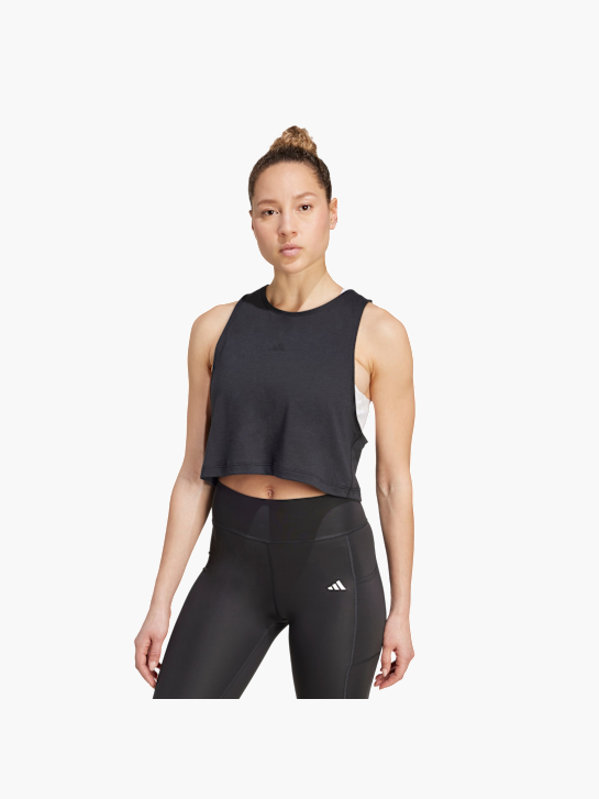 adidas Yoga Essentials Tanktop, kürzer geschnitten Schwarz 156245 2