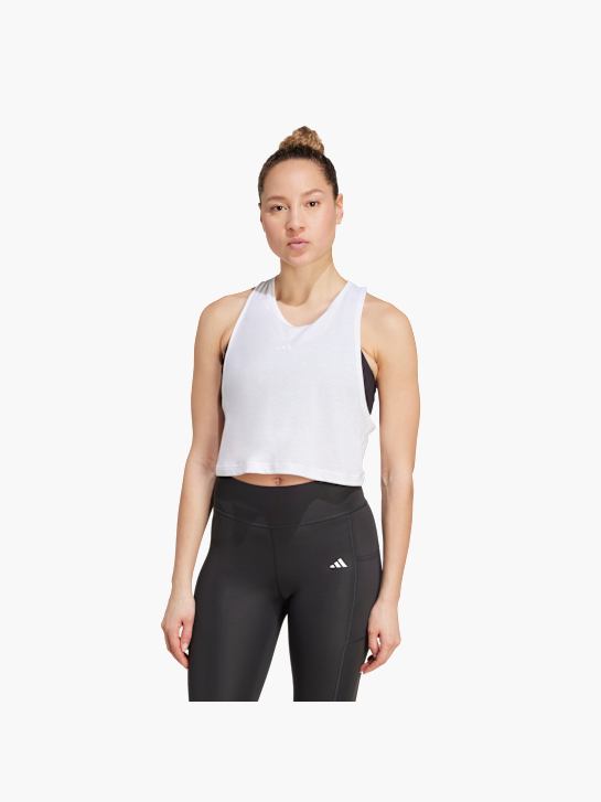 adidas Yoga Essentials Tanktop, kürzer geschnitten Weiß 156246 2