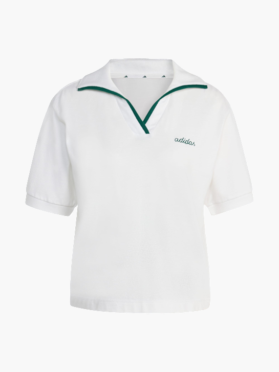 adidas Seasonal Essentials Colorpop Poloshirt mit aufgestickter Grafik Weiß 156726 1