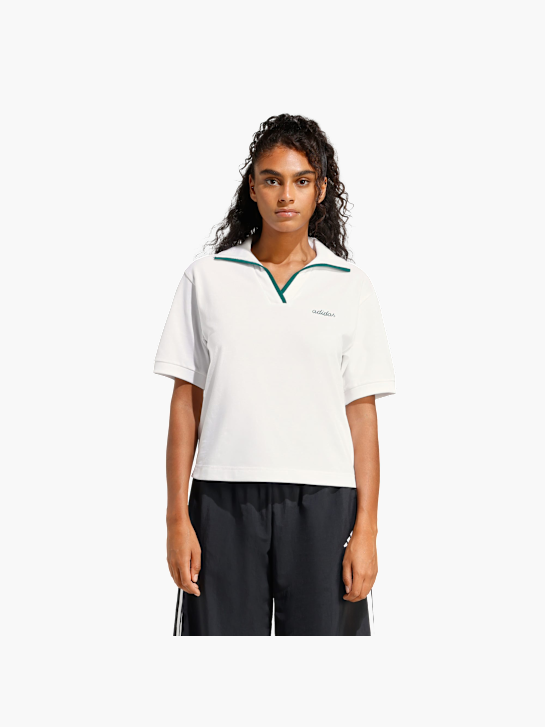 adidas Seasonal Essentials Colorpop Poloshirt mit aufgestickter Grafik Weiß 156726 2