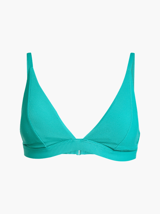 adidas Iconisea Ribbed Padded Triangle Bikini Top Grün 141450 1